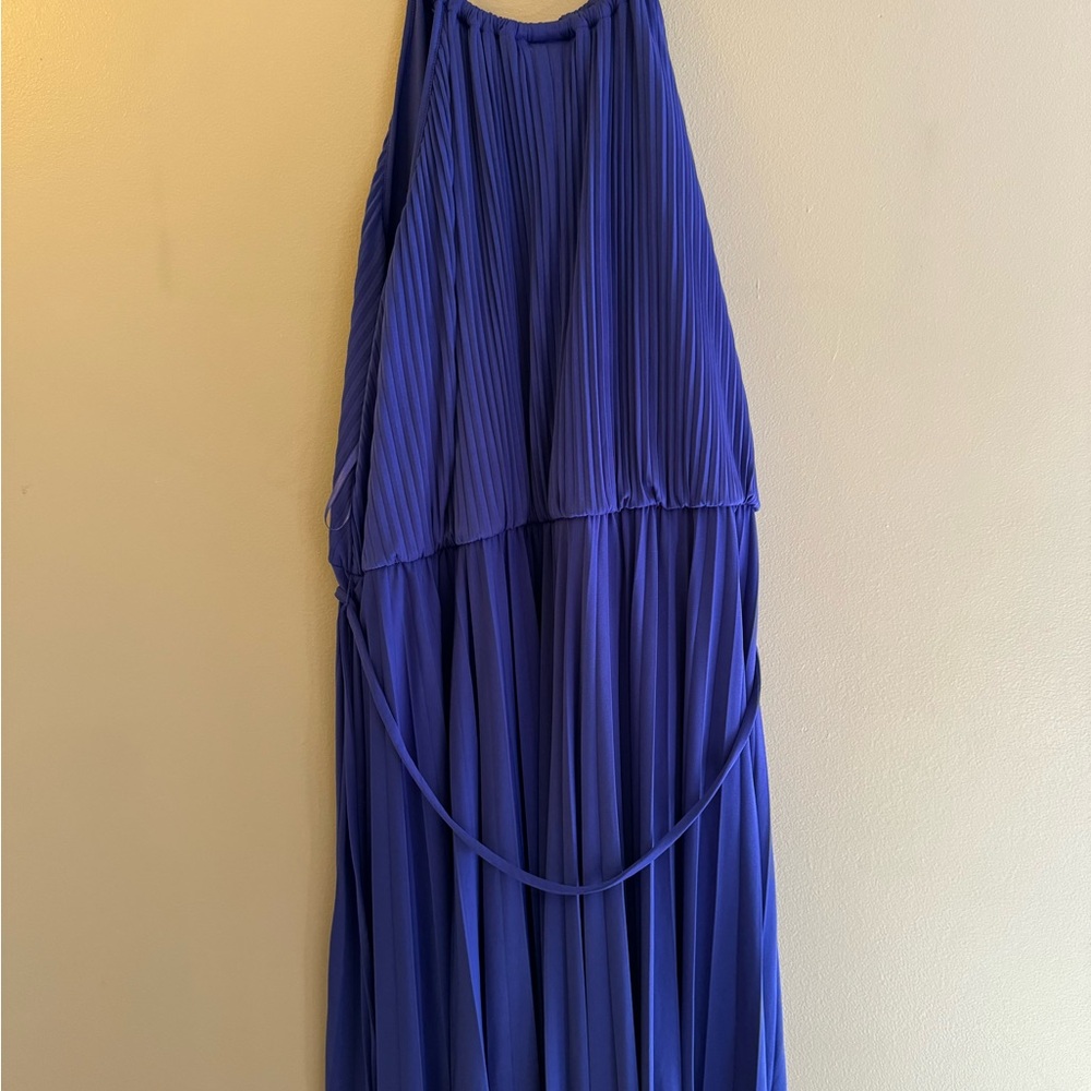 Lane bryant purple pleated halter dress - Picture 6 of 7